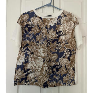 Weekend Maxmara Floral Cotton Top Medium